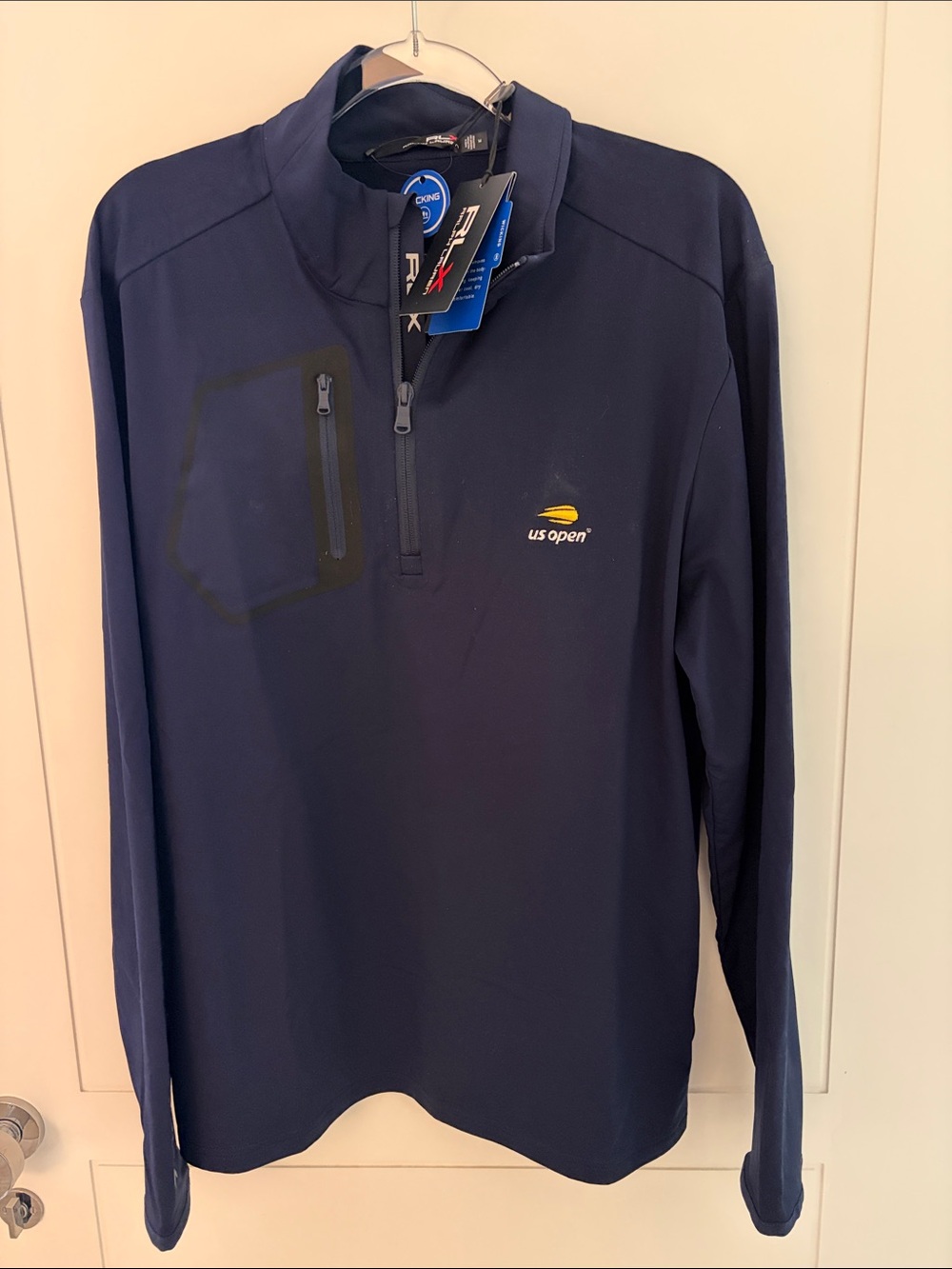 US Open official Ralph Lauren RLX Navy Blue Quarter-Zip Pullover